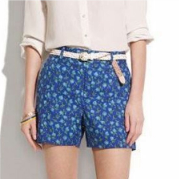 Madewell Blue Rose Floral Shorts - Size 2 Small - Picture 3 of 4